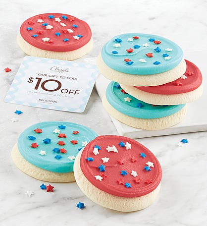Red White and Blue Cookie Sampler